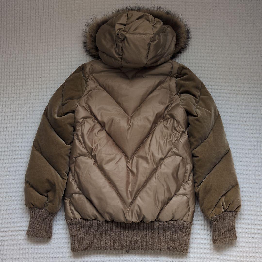 ツモリチサト ベロア＆シルク異素材ダウンリバーシブルコート Mサイズ