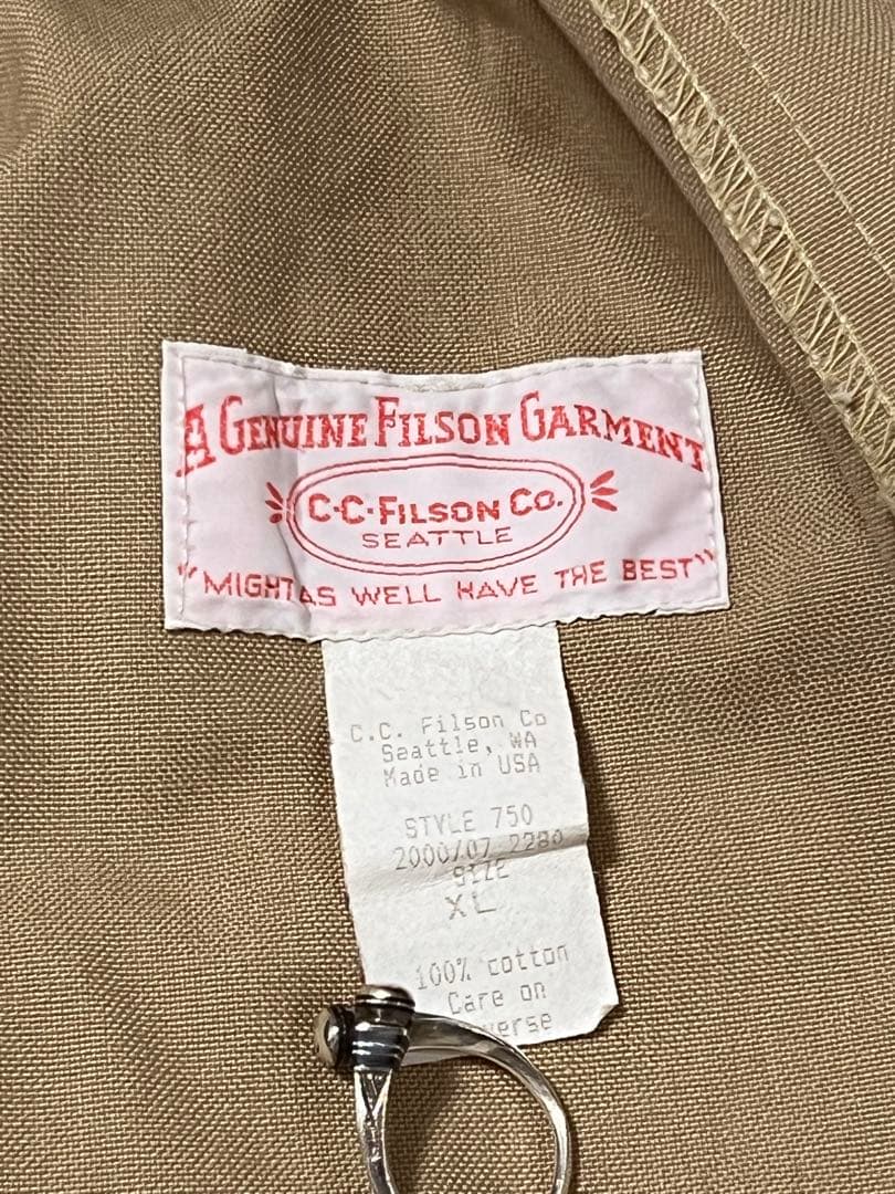 チ*−様 [size XL]C.C. Filson フィルソン クロンダイクジャ