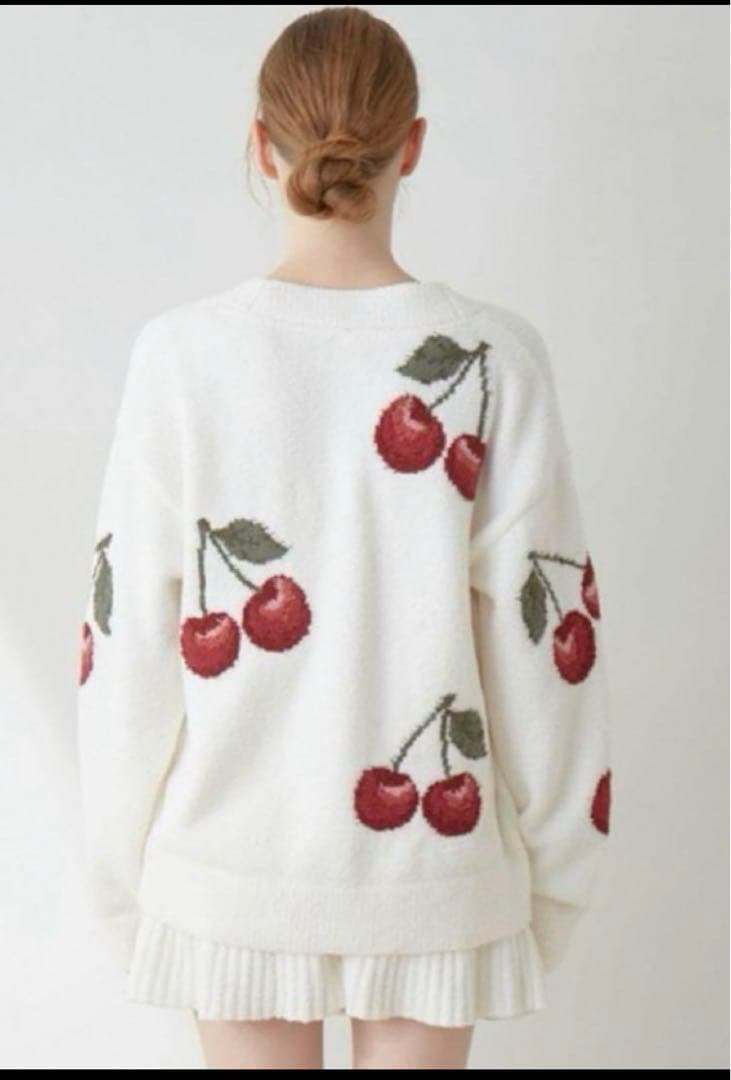 ジェラートピケ チェリージャガードカーディガン 新品未使用品 - メルカリ