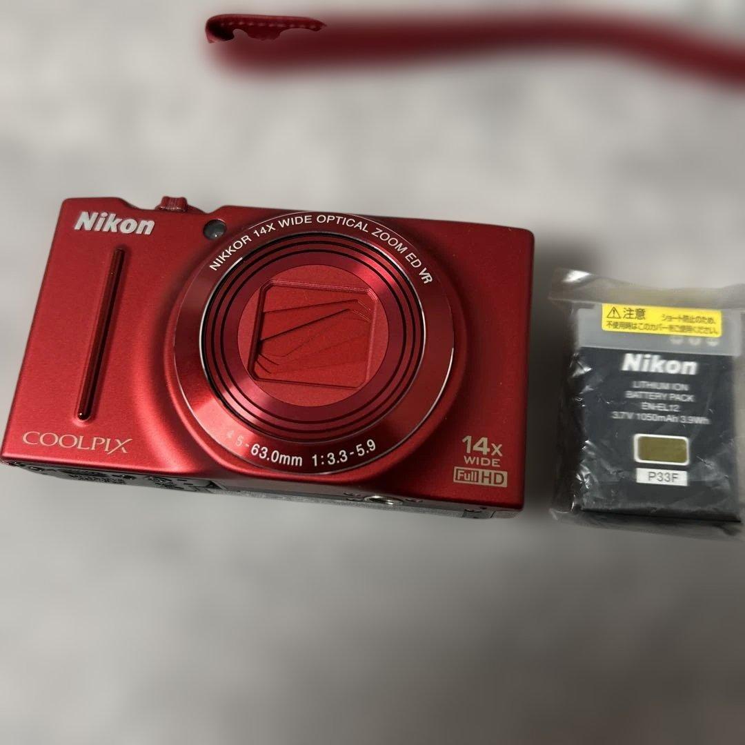 Nikon COOLPIX s8200 14倍光学ズーム 動作確認済 付属品 赤 - メルカリ