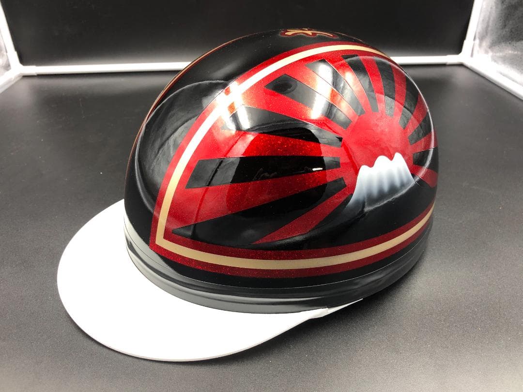 コルク半 カスタム 富士日章 3つボタン 黒赤ラメ 高級クリヤ送料無料