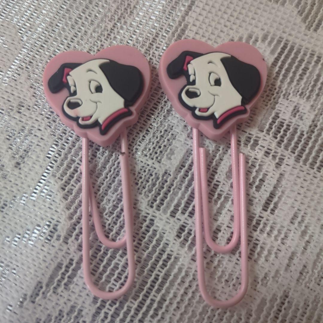 犬のハート型クリップ 2個セット