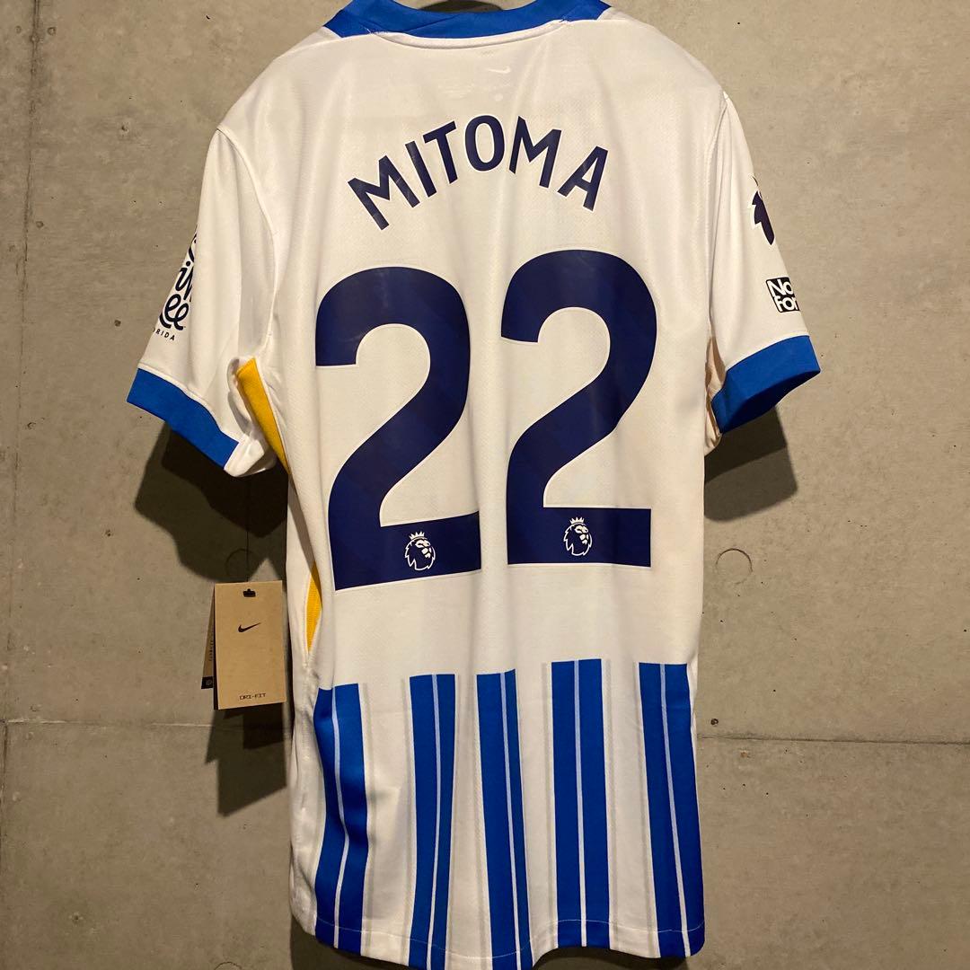 三笘薫　ブライトン　24/25　ホーム　リーグ仕様 メモラビリア】三笘薫 直筆サイン入りブライトン2024-25ホームサッカー