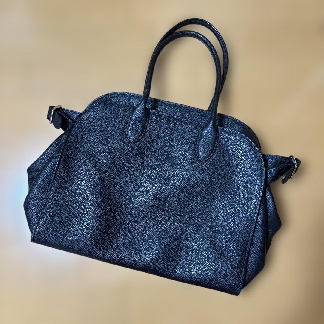 JISTORY ブラック サイドベルトボストンバッグ SIDE BELT BOSTON BAG middle | JISTORY