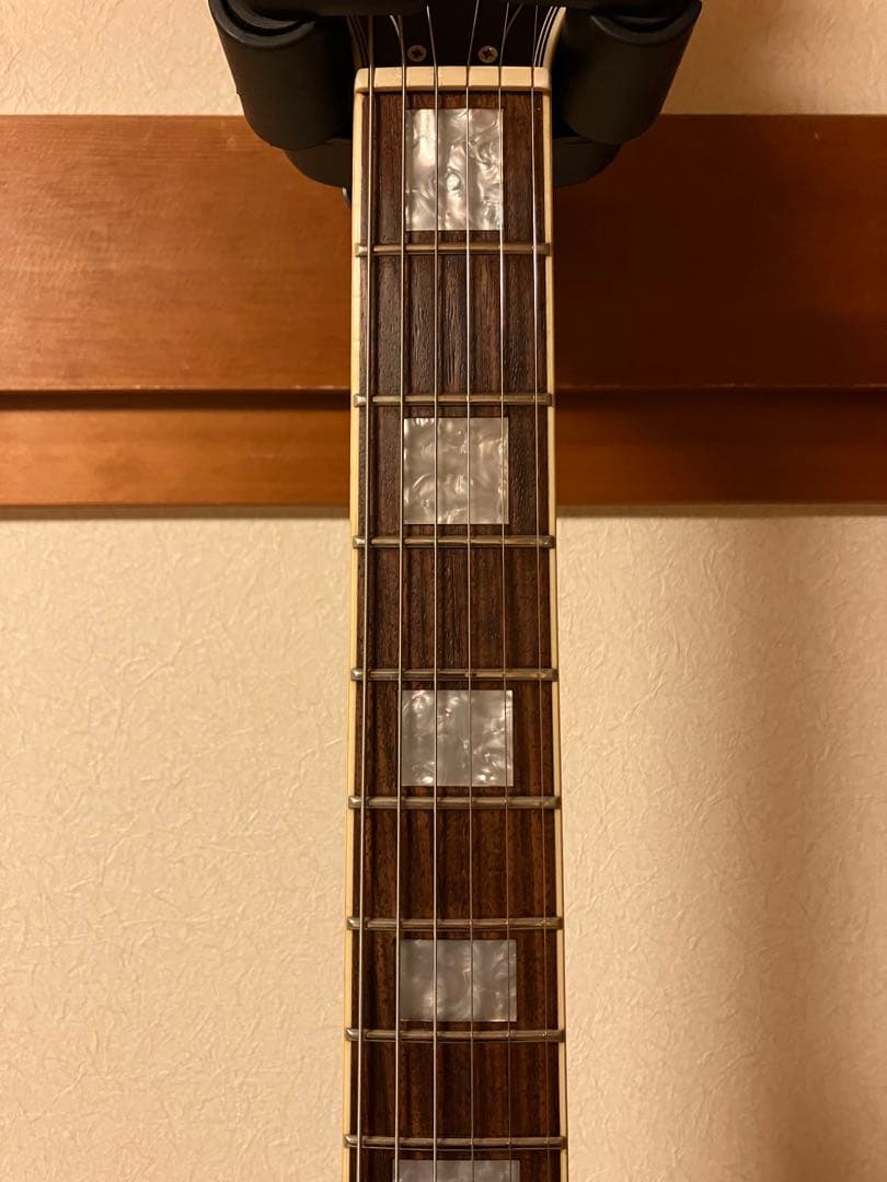 Burny レスポールカスタムタイプ ブラック×シルバー 整備済 メンテ済