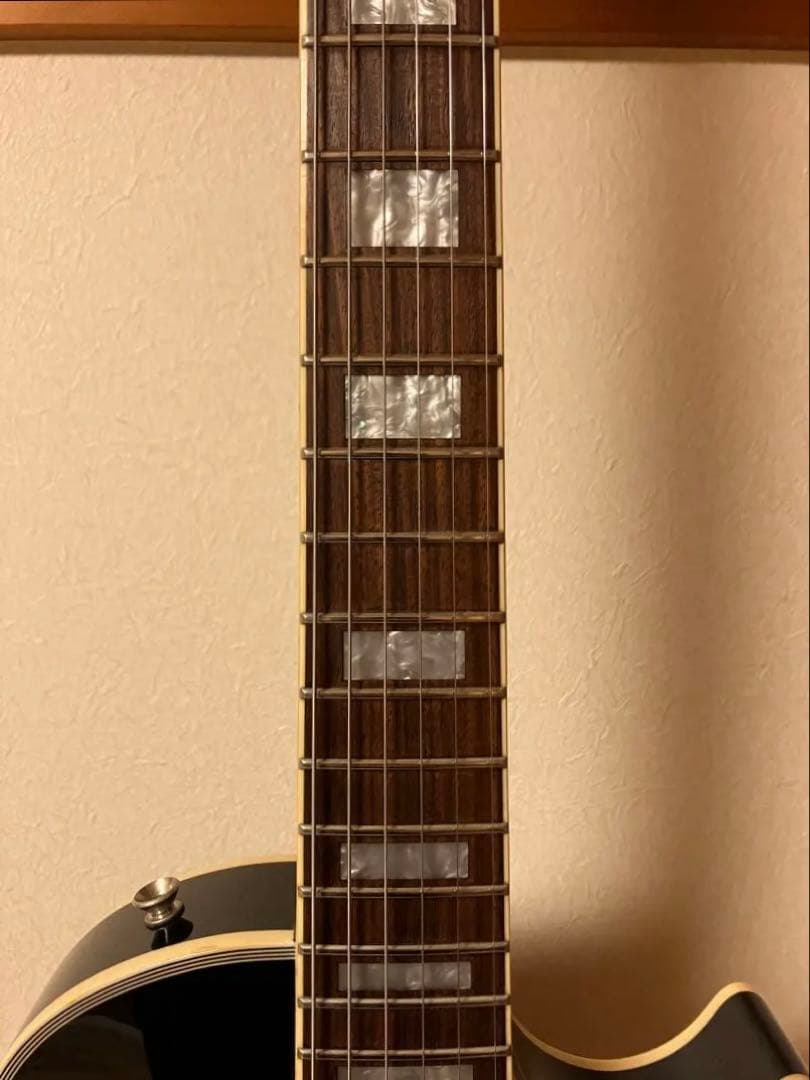 Burny レスポールカスタムタイプ ブラック×シルバー 整備済 メンテ済