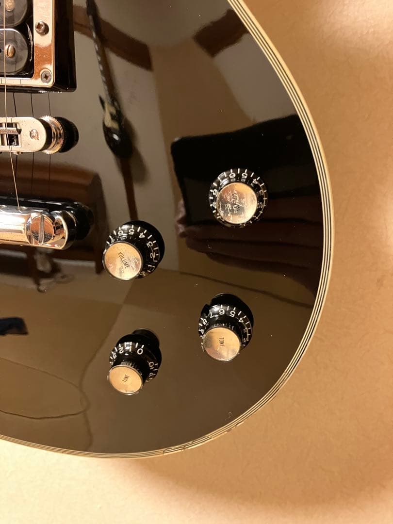 Burny レスポールカスタムタイプ ブラック×シルバー 整備済 メンテ済