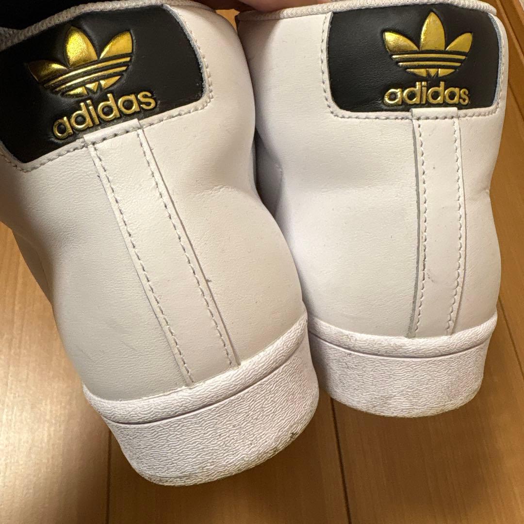 アディダス プロモデル ハイカット スニーカー 27.5cm 白黒