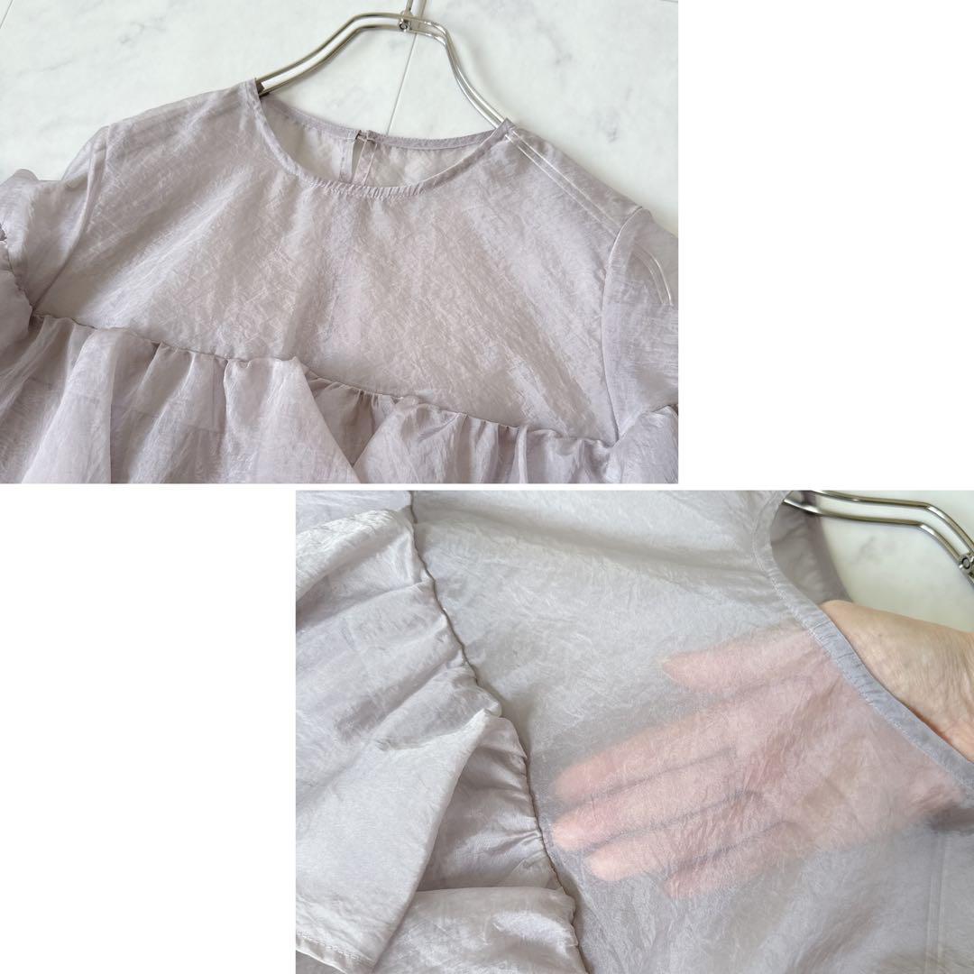 TSURU By MARIKO OIKAWA シアーフリルブラウス フリーサイズ