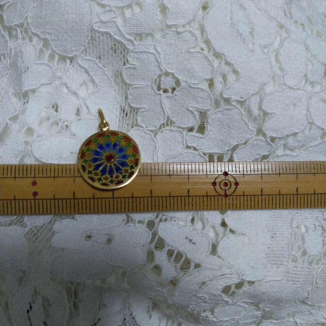 ノートルダム 大聖堂 土産 ペンダント ステンドグラス エマイユ