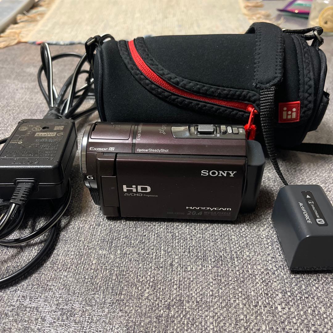 SONY HDR-CX590 ビデオカメラ 本体 Amazon | SONY HDビデオカメラ Handycam HDR-CX590V シャンパン