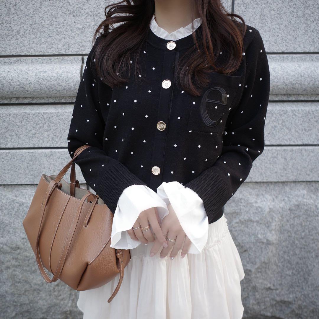 EIMY ISTOIRE Attached collar ニットジャケット - メルカリ