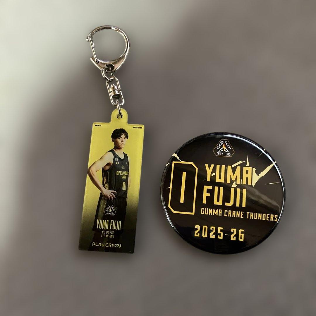 群馬クレインサンダーズ 藤井祐真 キーホルダー バッジセット 2025-26
