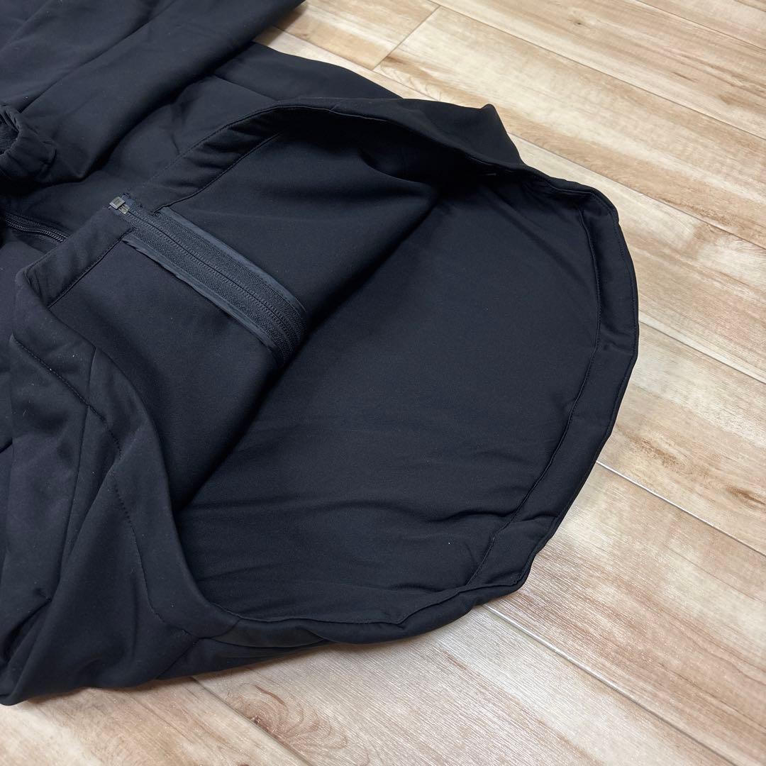 デサントゴルフ ダウンジャケット 袖ロゴ 黒 ブラック フリース L