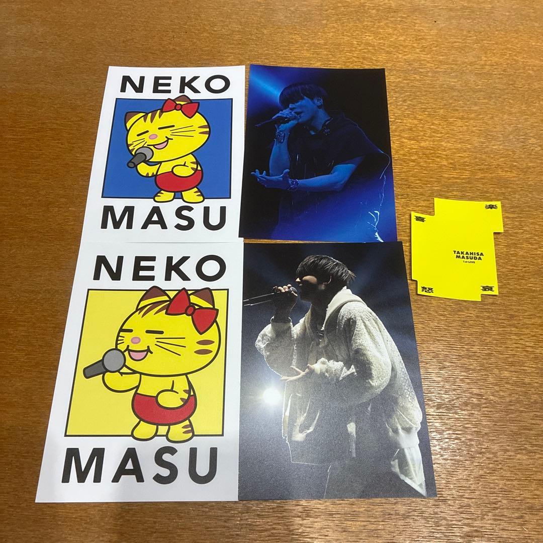 NEWS 増田貴久 喜怒哀楽 ライブ ポストカード ステッカー ネコます