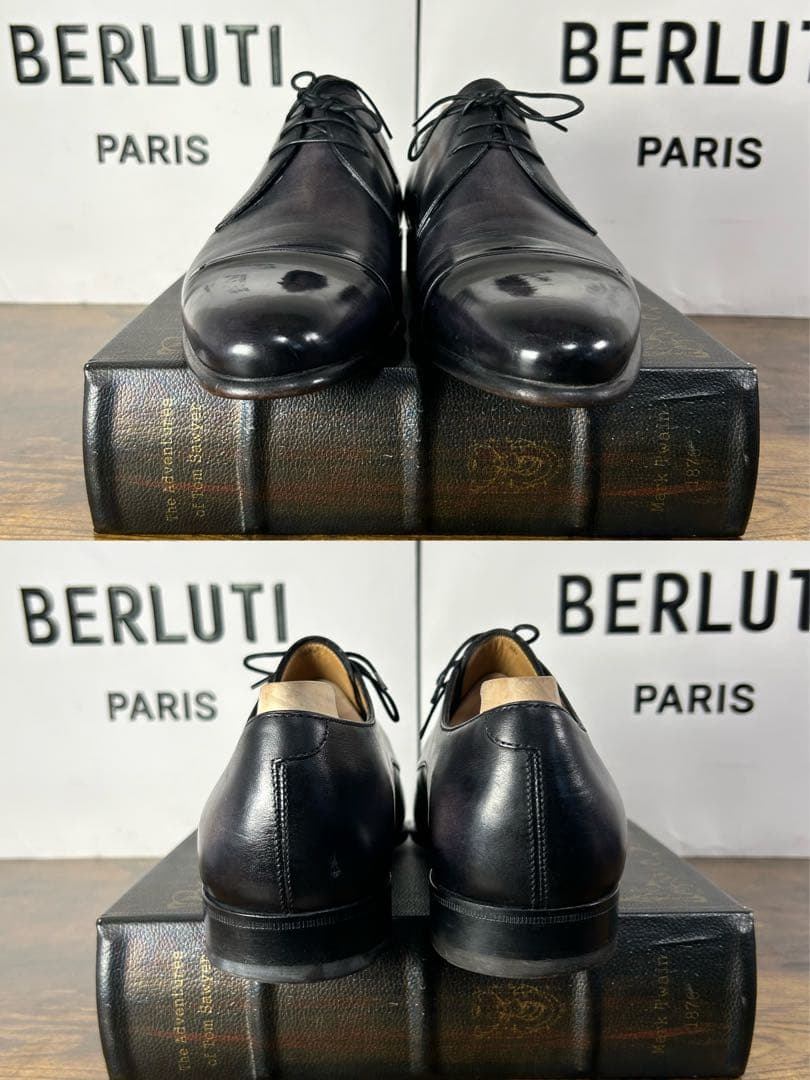 美品 Berluti ガスパール ストレートチップ パティーヌレザーシューズ8