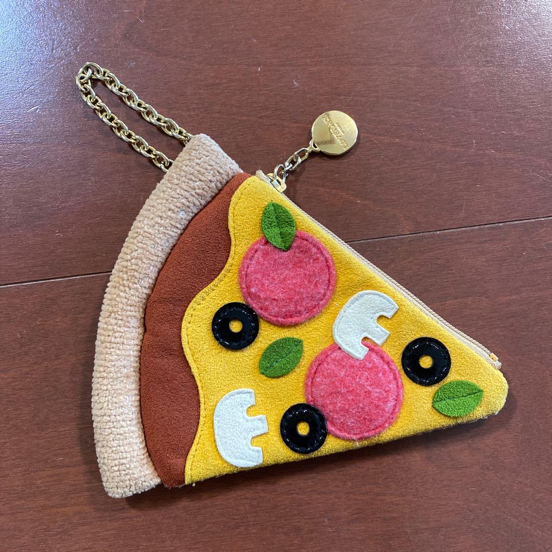 FEILER ピザ ポーチチャーム キーホルダー キーホルダー ピザ La Cuoieria ラ・クオイエリア イタリア製 レザー