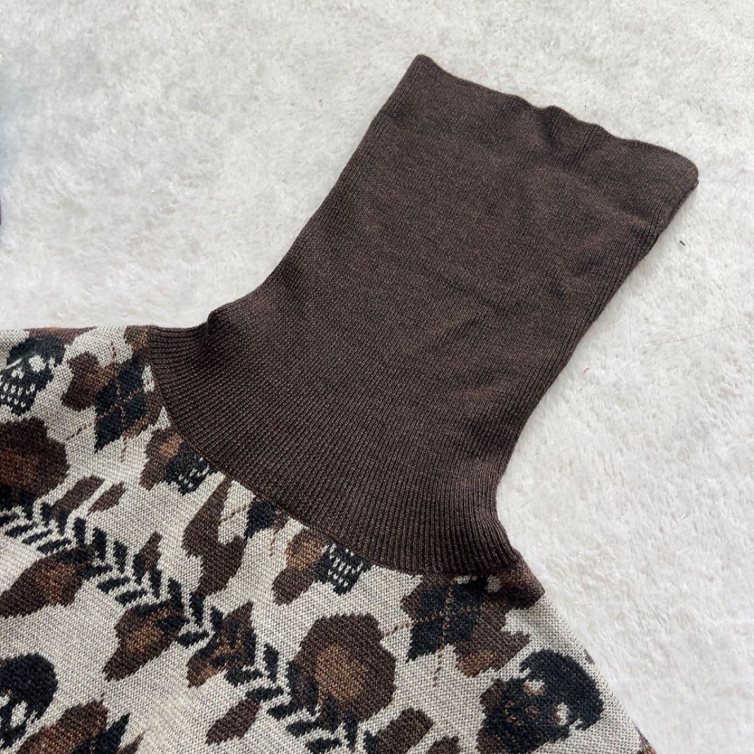 極美品 マークアンドロナ タートル ニット セーター ヒョウ レオパード