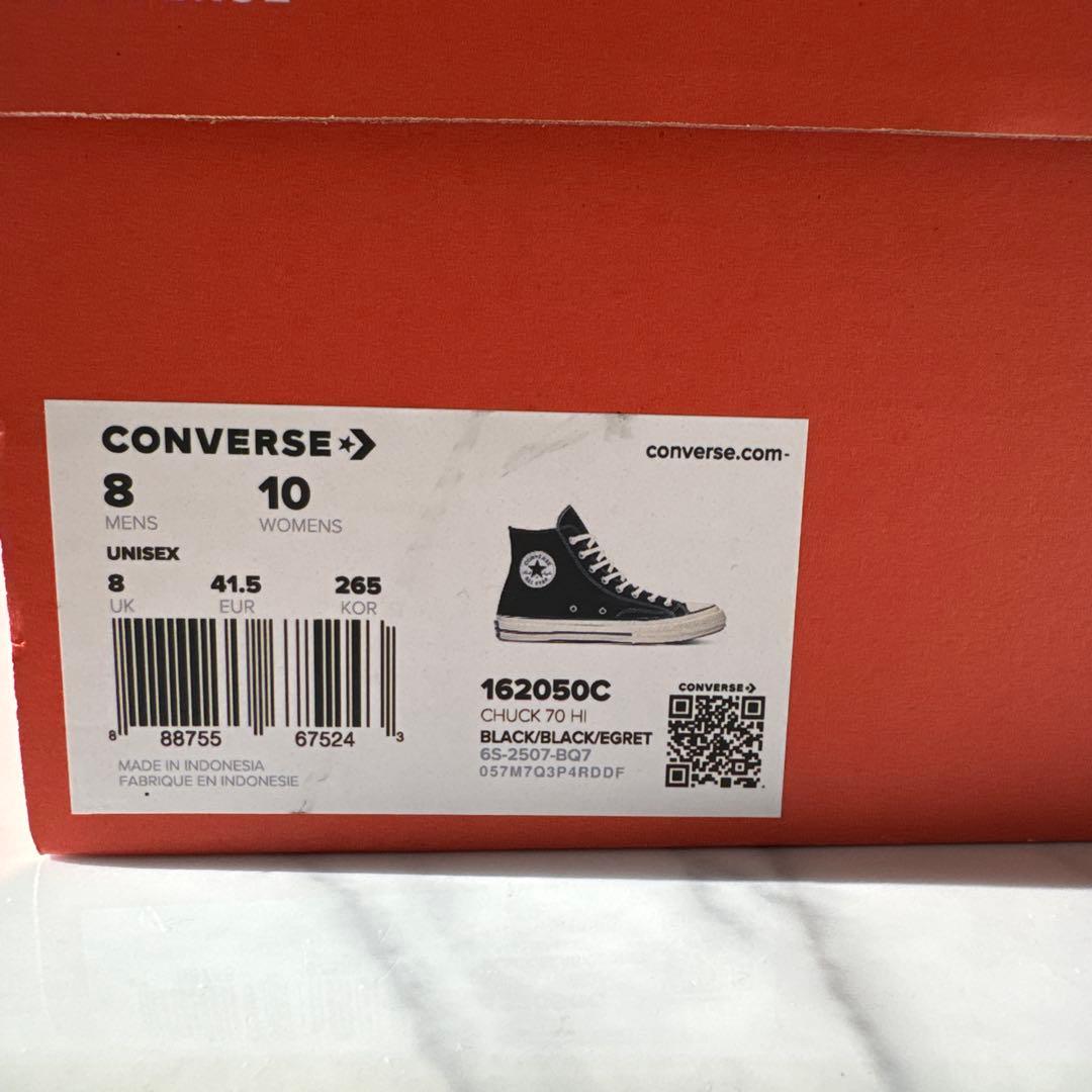 ct70 コンバース　チャックテイラー　ブラック　26.5cm US8