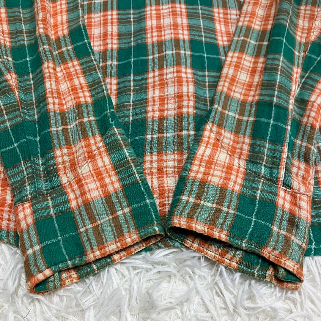 《状態良初期当時物人気早い者勝ち》ティーエムティーtmtチェックウエスタンシャツ