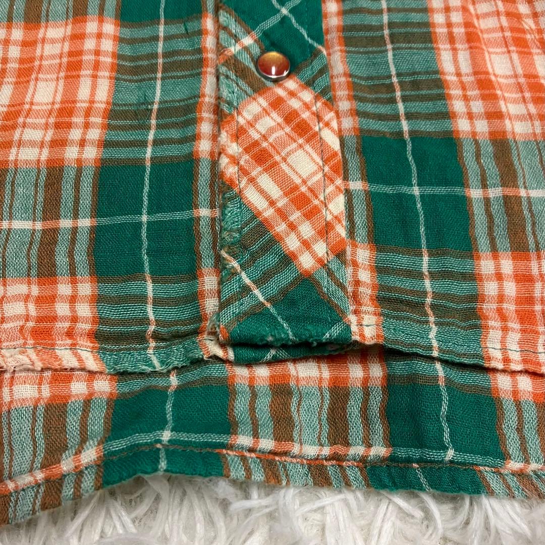 《状態良初期当時物人気早い者勝ち》ティーエムティーtmtチェックウエスタンシャツ