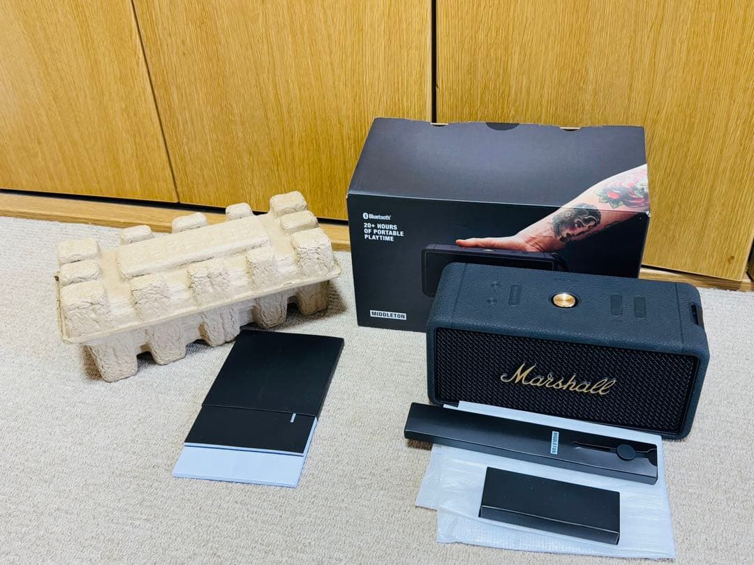 【美品】 正規品　marshall MIDDLETON Amazon.co.jp: Marshall ワイヤレスポータブル防水スピーカー
