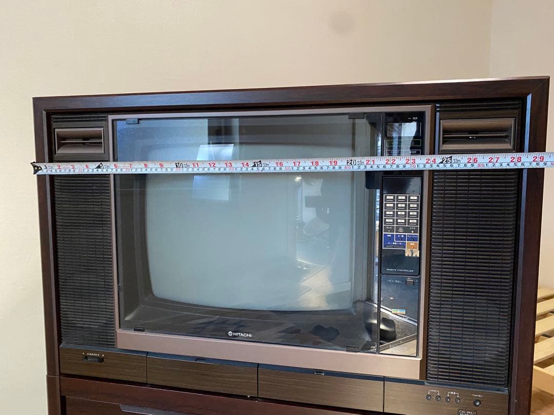 日立カラーテレビ 昭和レトロ アンティーク HDMI・アンテナF端子接続