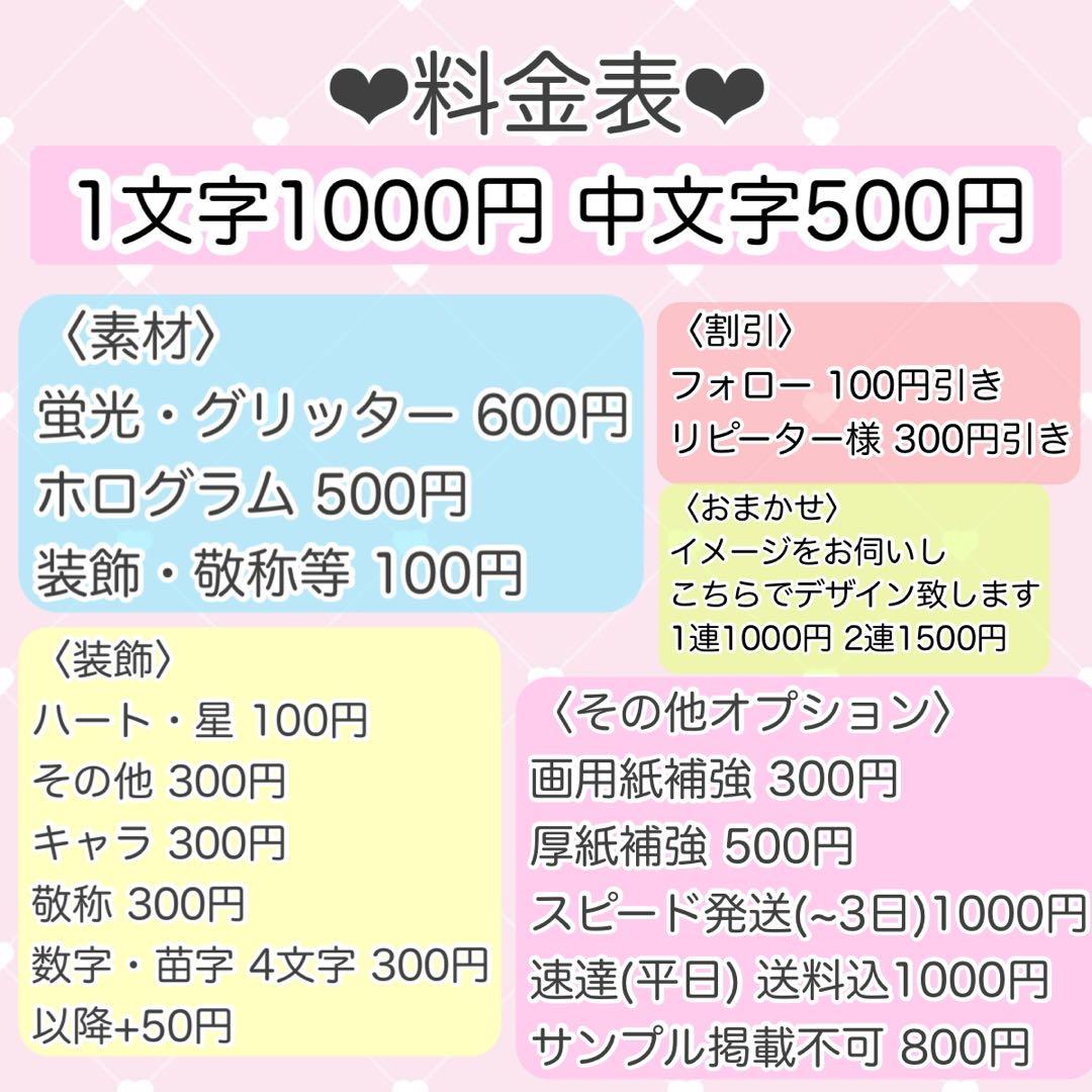 ぴ♡プロフ必読様 オーダー うちわ文字 文字パネル