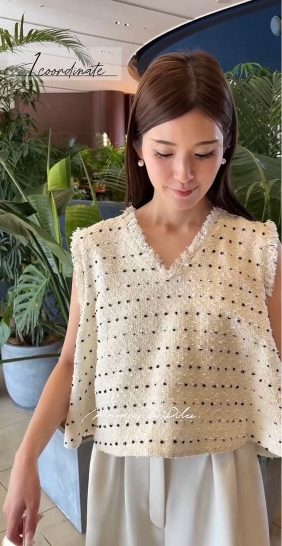 dolce. candy tweed vest ドルチェ ツイード - メルカリ