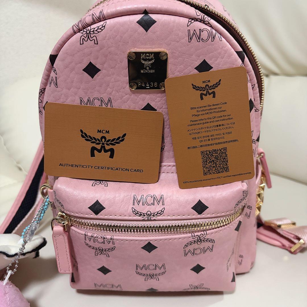 mcm ソフトピンク スモールサイズ S リュック 正規品 - メルカリ