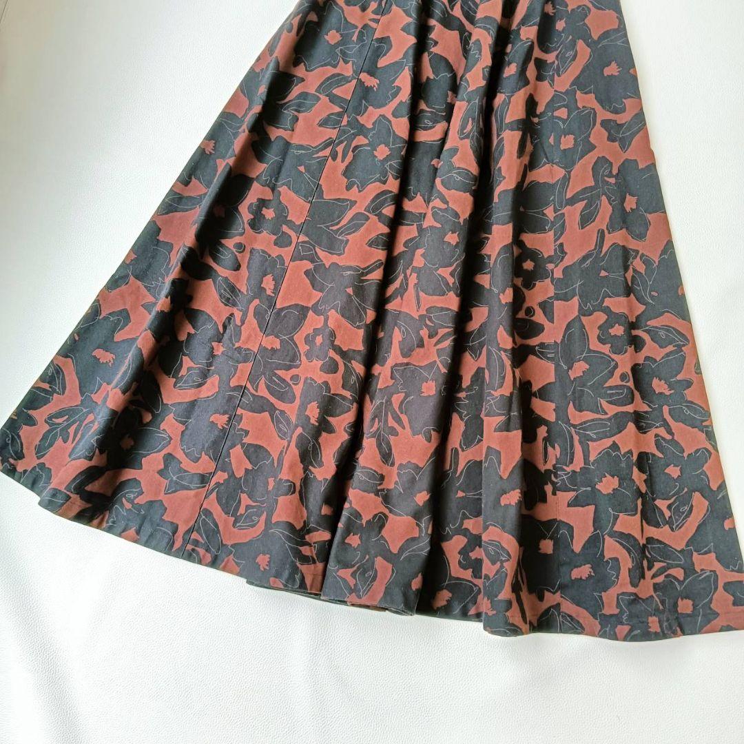 新品未使用✨《NOBLE》アルチザンフラワープリントフレアスカート ロング花柄