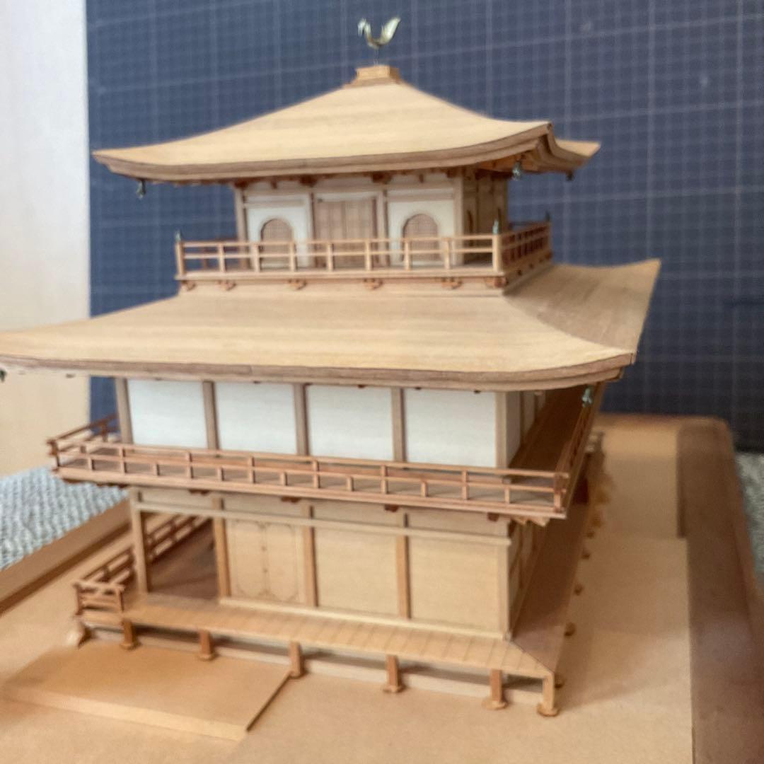 完成品　Woody JOE/ウッディジョー 1/75 金閣　白木作り【組立済み】