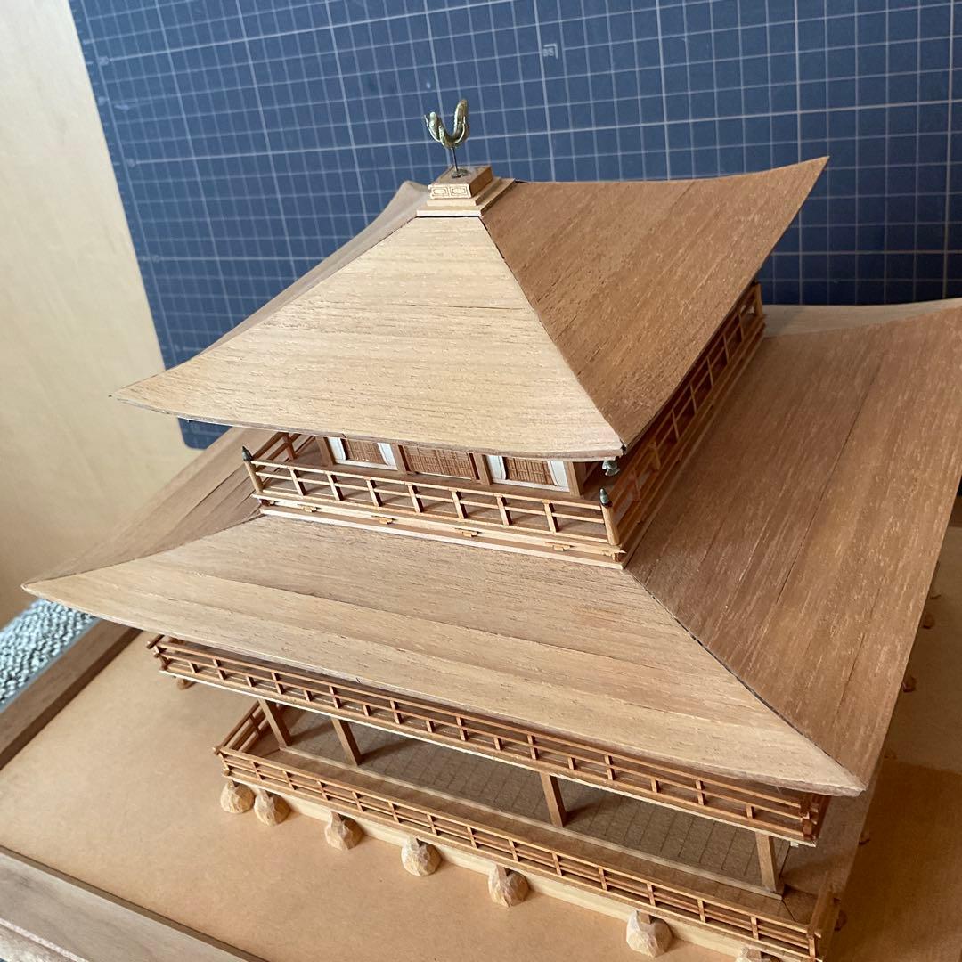 完成品　Woody JOE/ウッディジョー 1/75 金閣　白木作り【組立済み】