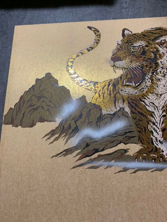 金箔使用　虎