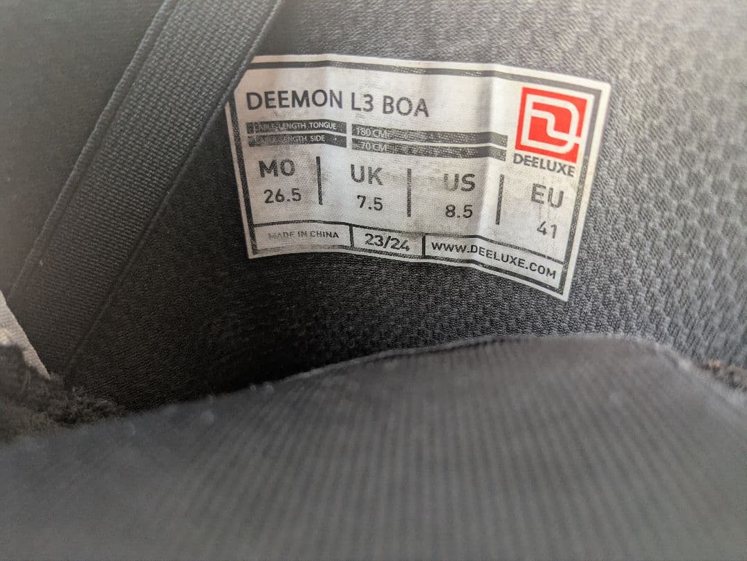 deeluxe deemon 26.5cm CTFインナー&インソール付