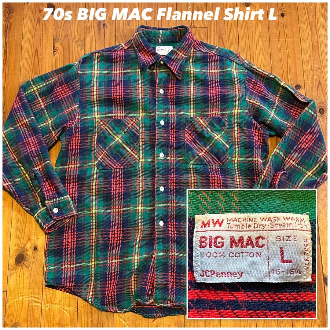 f*i様 70sビッグマックBIG MACフランネルシャツJCペニーUSAアメリ
