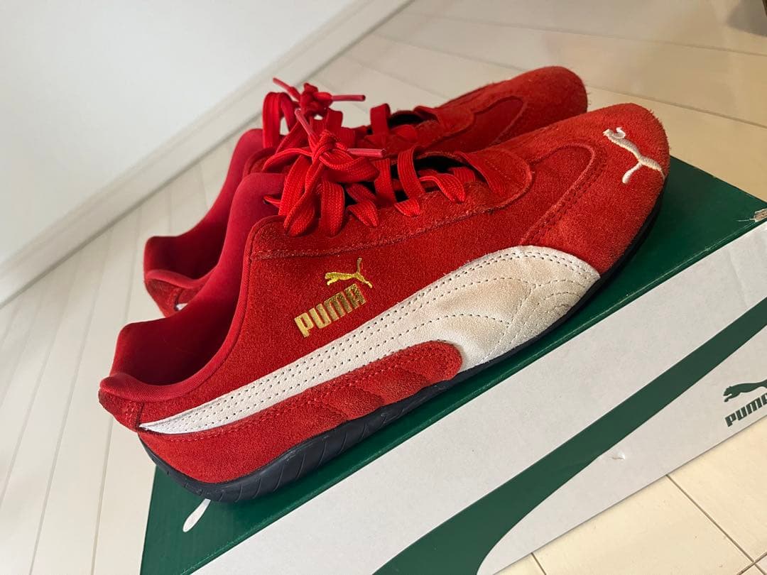 PUMA スニーカー　スピードキャッ　24.5cm レッド/ホワイト