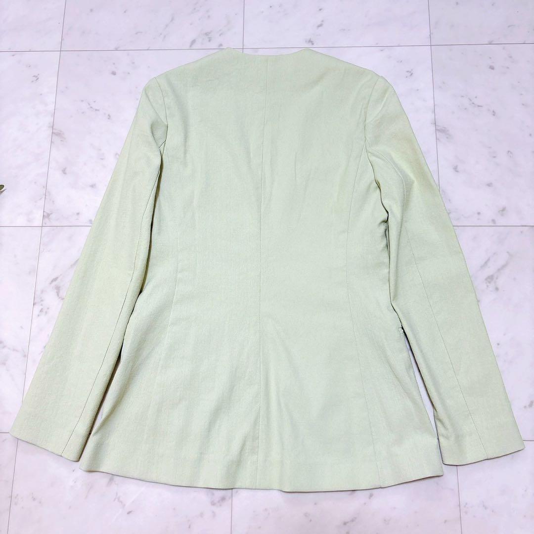 《23ss》セオリー パンツスーツセットアップ ノーカラージャケット ストレッチ