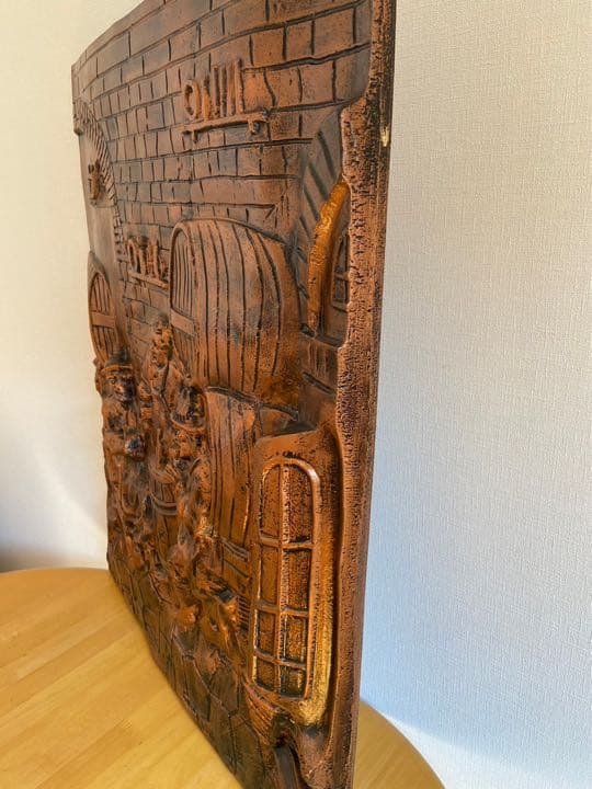 【銅板風 西洋酒場】レトロ アンティーク 絵画 西洋画 ブロンズ彫刻