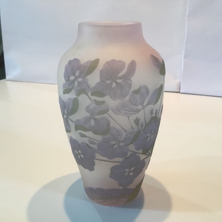 エミール・ガレ 花瓶 オリジナル 本物 紫陽花 アール・ヌーヴォー 仏