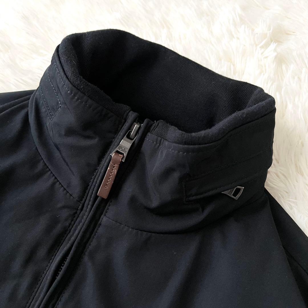 Polo Ralph Lauren 中綿ジップアップ ブルゾン 黒 刺繍ロゴ M - メルカリ