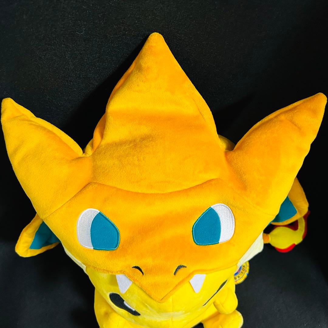 ピカチュウ メガリザードンY Ver メガサイズぬいぐるみ ポンチョ