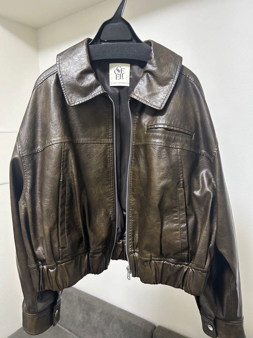 Sea Room lynn 伊原葵 レザーヴィンテージブルゾン - メルカリ