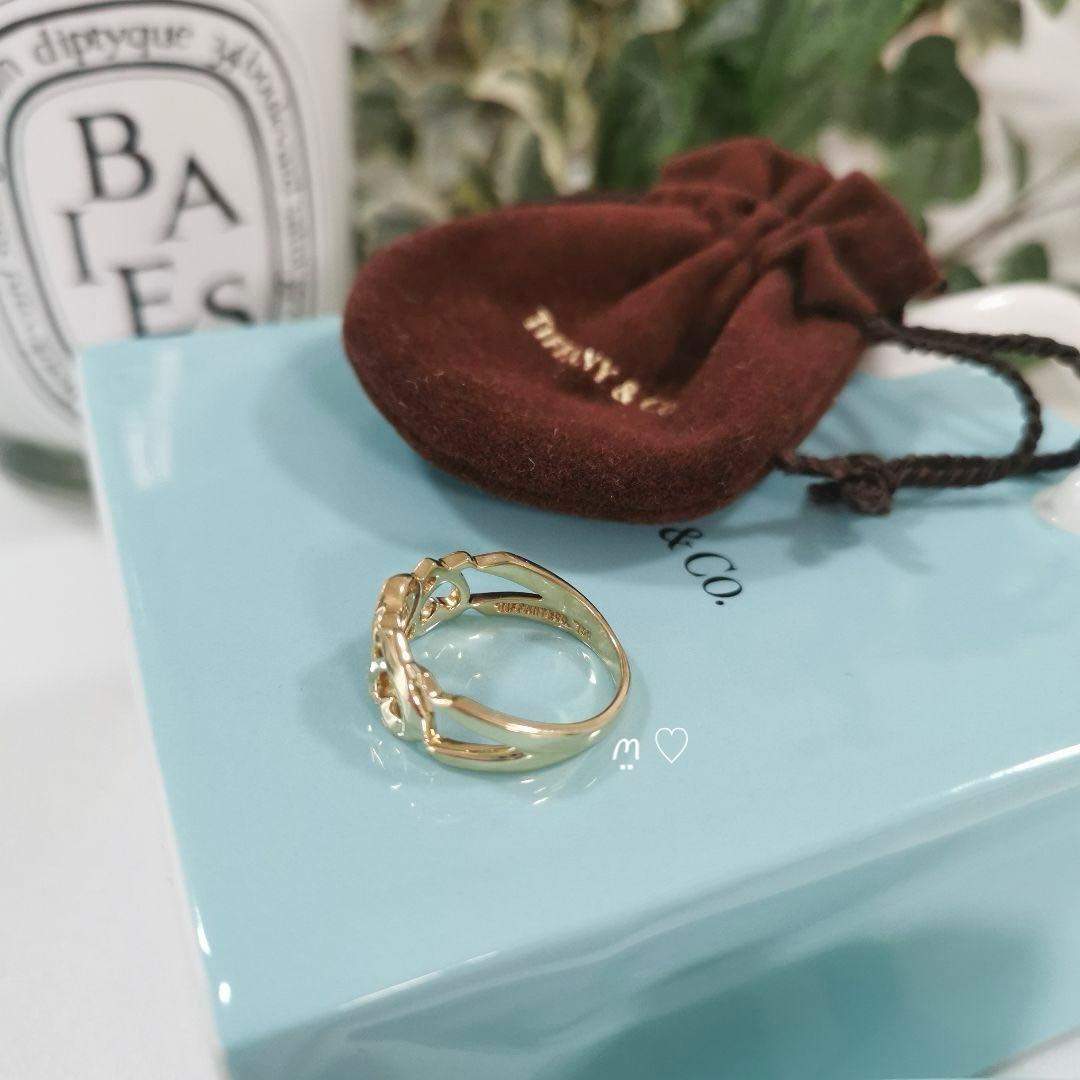 ティファニー トリプルラビングハートダイヤモンドリング 12号 Ꮶ18