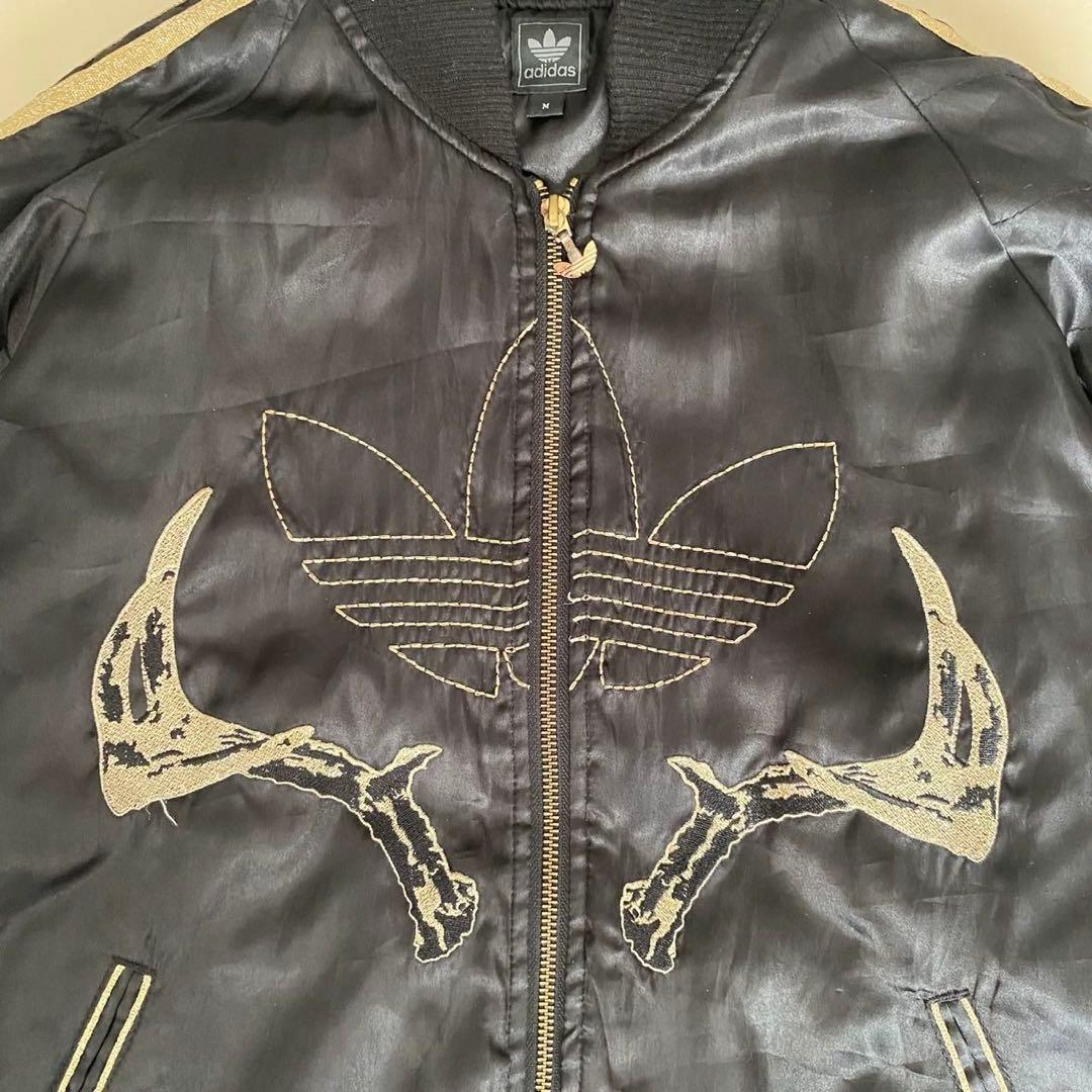アディダス オリジナルス スカルボーン スカジャン 黒×金 - メルカリ