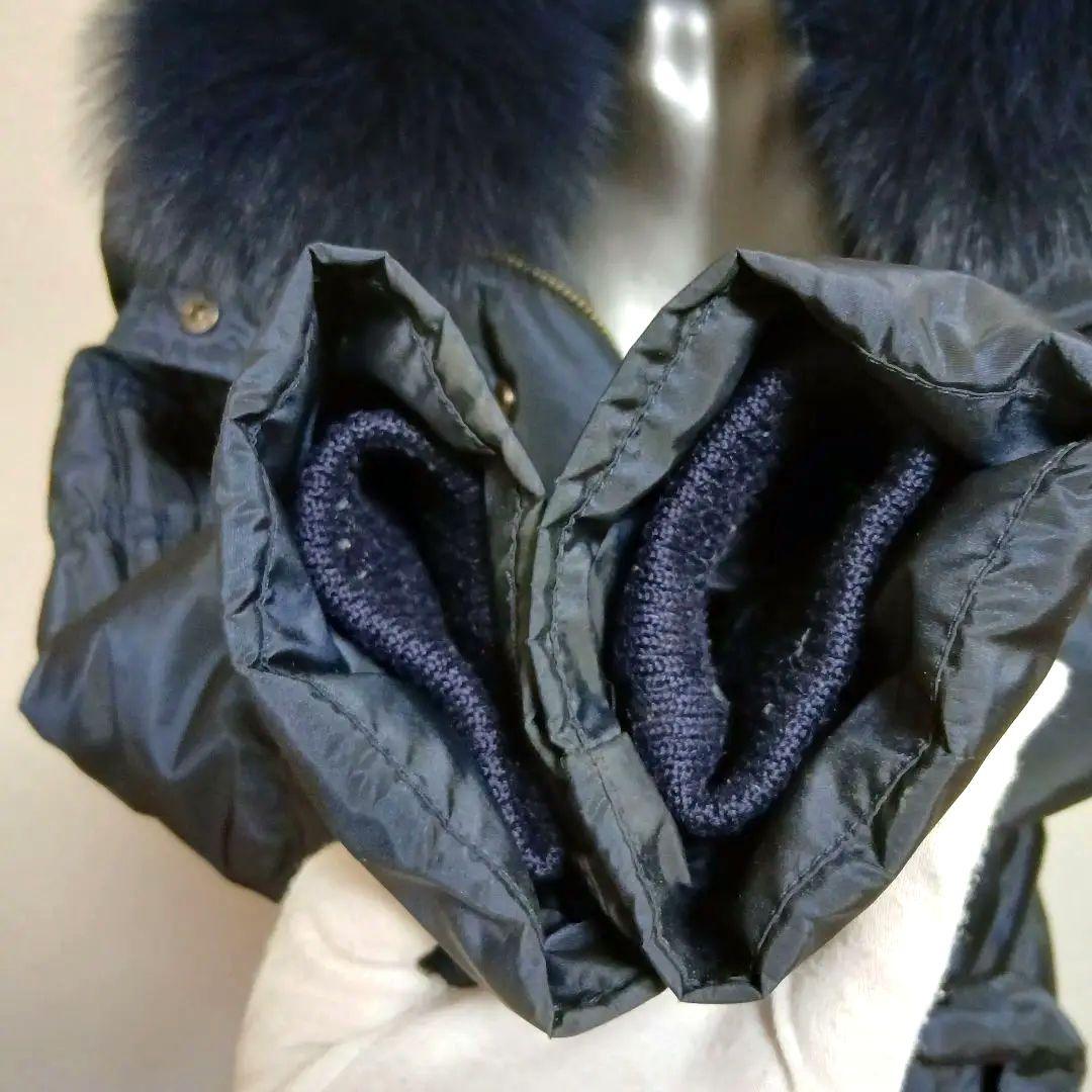 美品 ダーマコレクション ブルーフォックス ファー ダウンコート