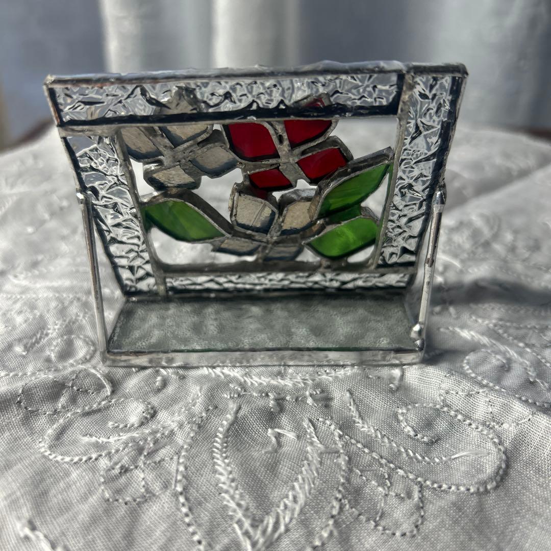 ステンドグラス 花模様 小赤系 ① - メルカリ