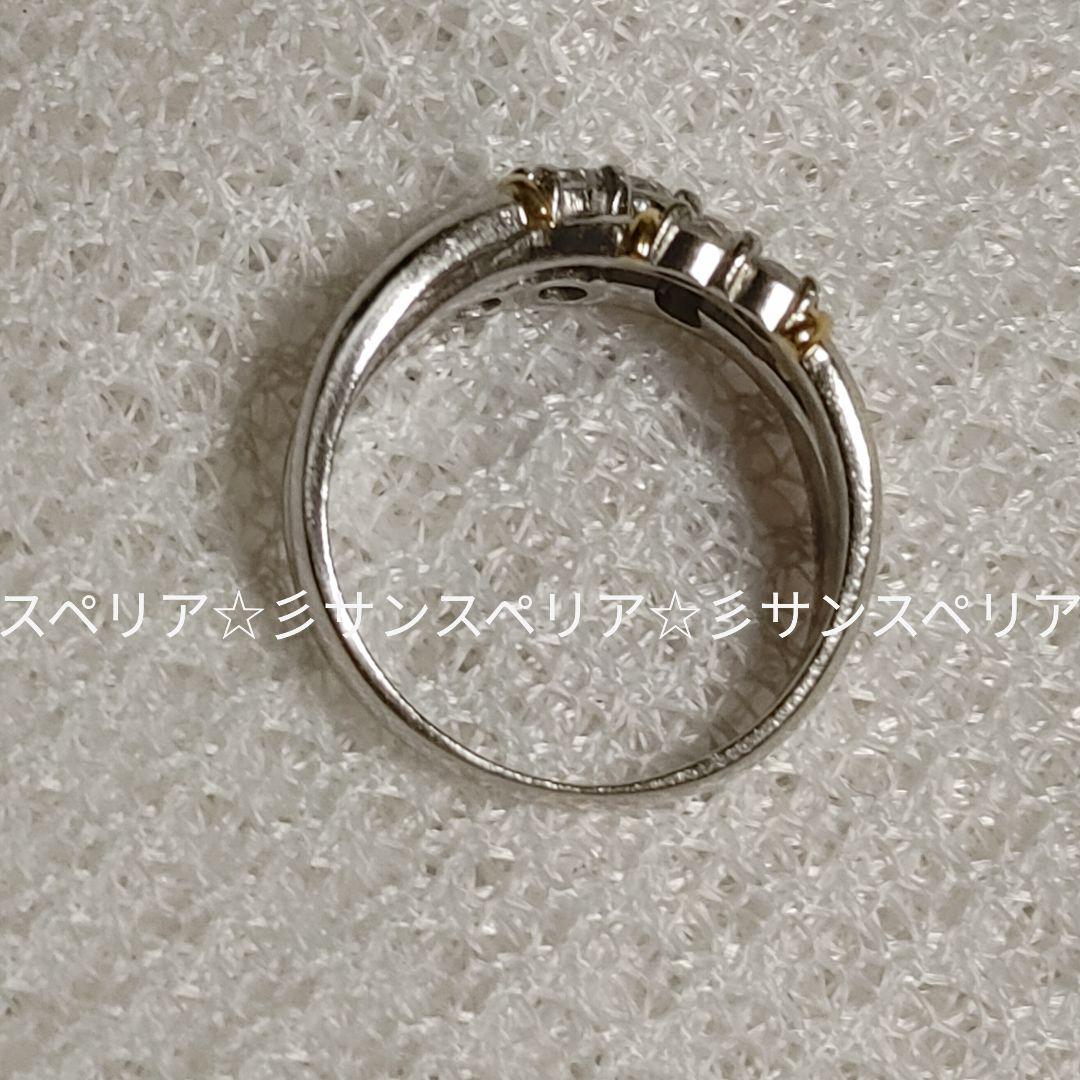 Pt900&K18 ダイヤモンド0.50ctクロスラインリング7.10g - メルカリ