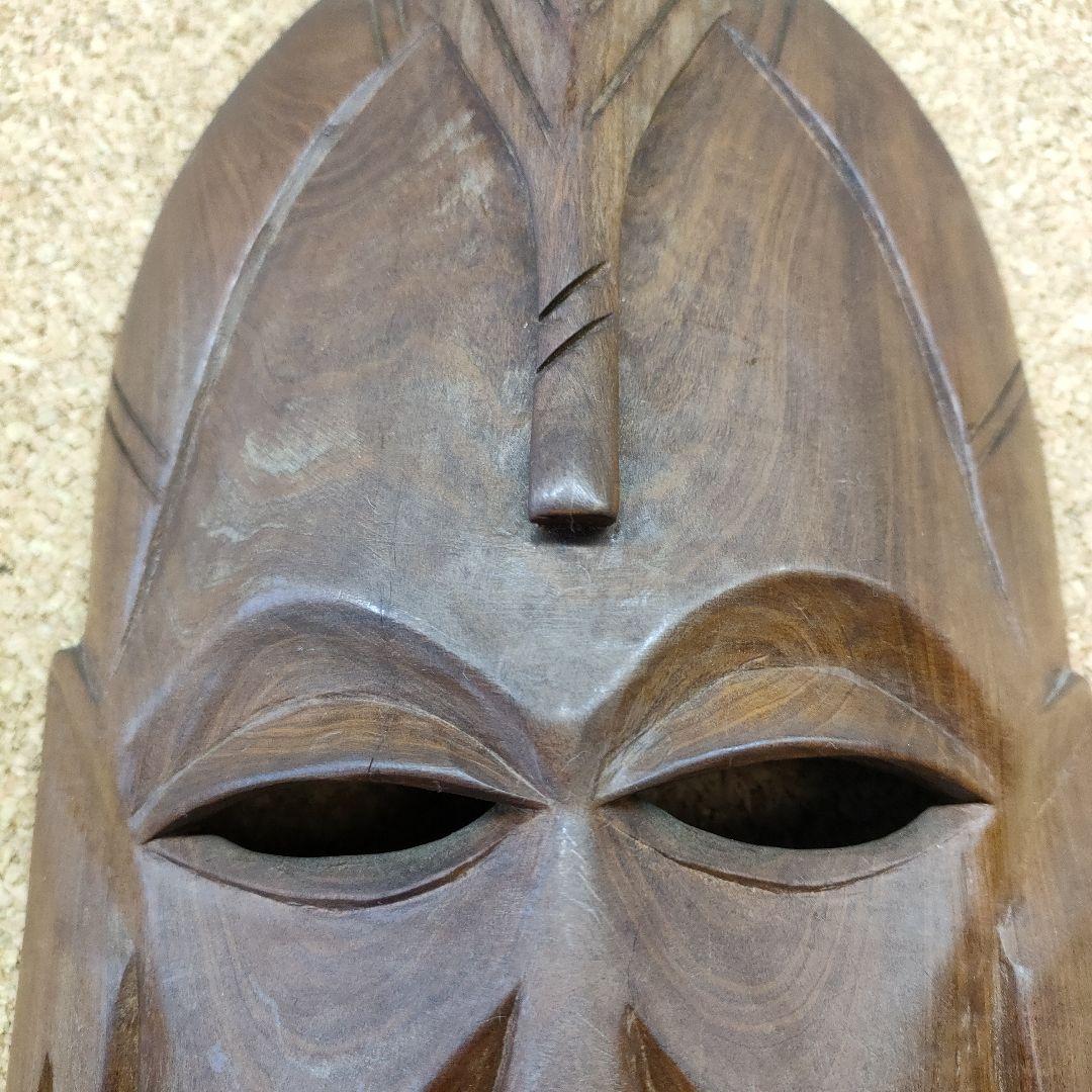 アフリカ ヴィンテージ マスク 木彫り お面 部族 民芸品 置物
