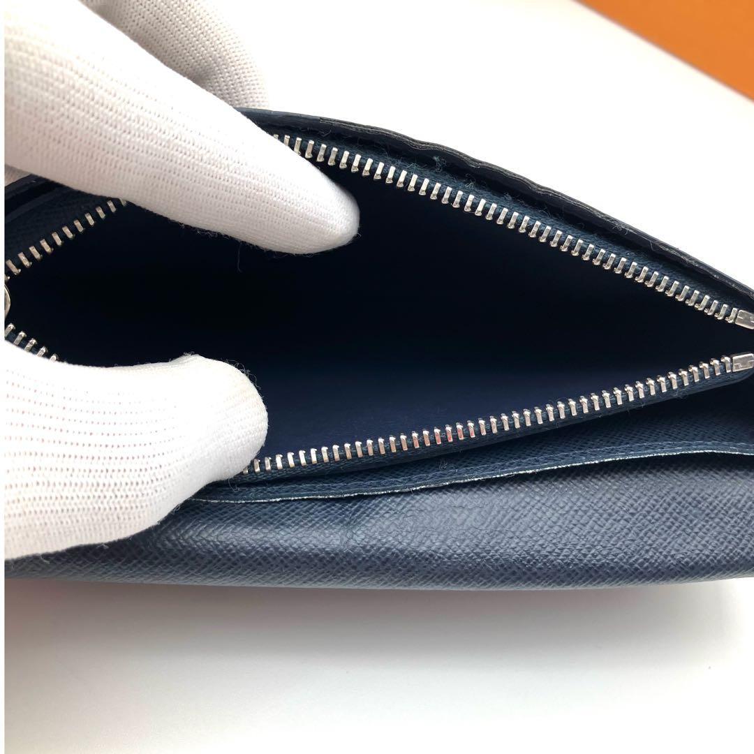 新型】ルイヴィトン タイガ ポルトフォイユ ブラザ ネイビー 長財布